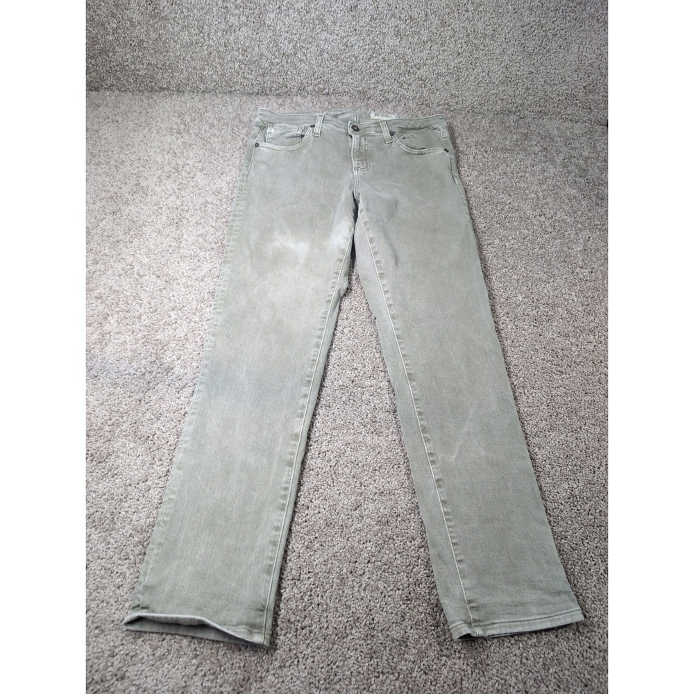 AG Adriano Goldschmied Prima Ankle Jeans Sage Green Cigarette Leg Womens 29